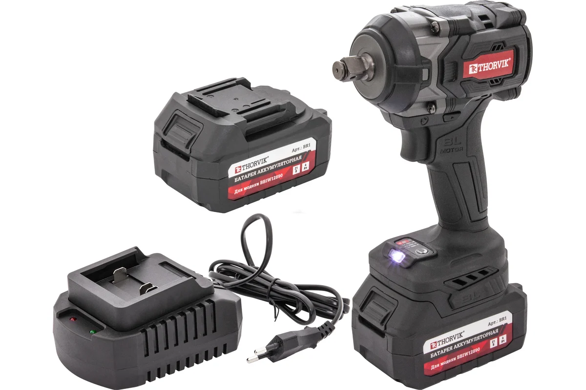 BBIW12890 Гайковерт ударный аккумуляторный бесщёточный 1/2"DR, 21В, 890 Нм