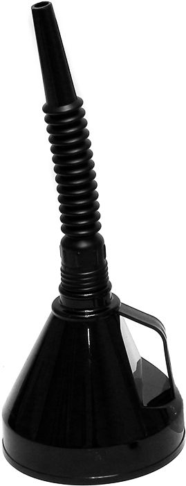 Воронка для бензина с сеткой цветная разборная 140мм ГОФРА - черная
