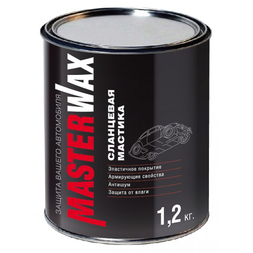 Мастика на битумной основе MasterWax СЛАНЦЕВАЯ ж/б 1,2 кг