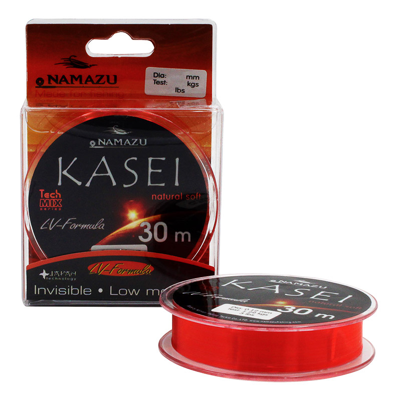 Леска Namazu "Kasei", L-30 м, d-0,16 мм, test-2,16 кг, красный