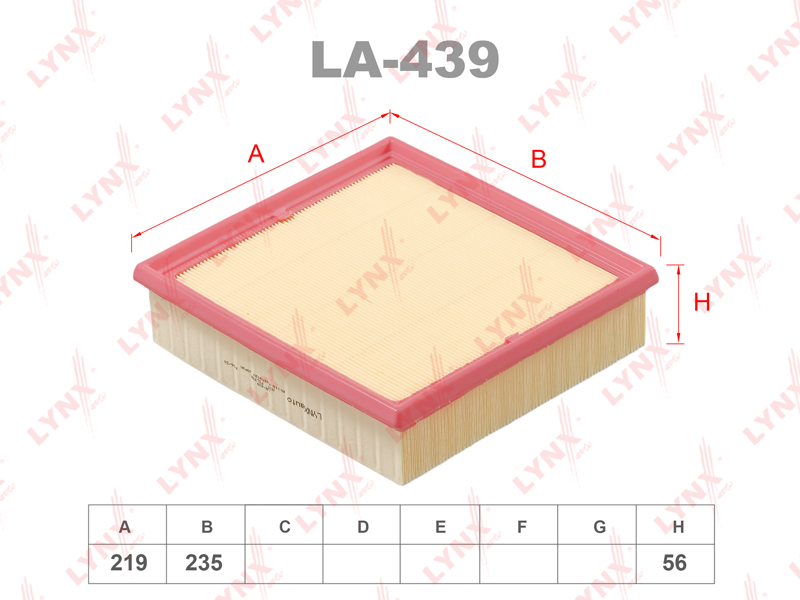 LA-439 Фильтр воздушный LYNXauto