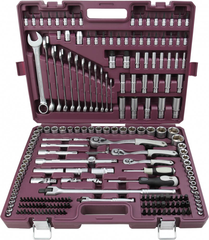 Набор инструмента универсальный 1/4", 3/8", 1/2"DR, 217 предметов