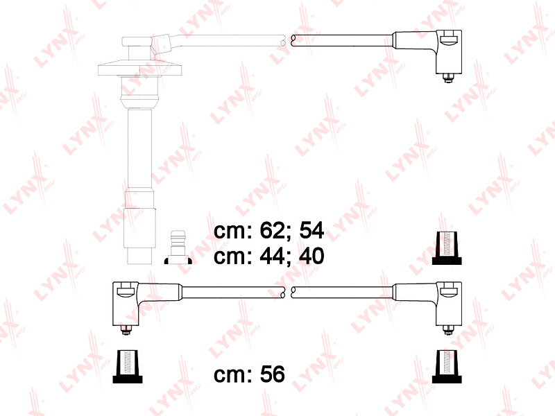 Провода высоковольтные TOYOTA Carina E 1,6-1,8 93-97 / Avensis 1,6-1,8 97-00/